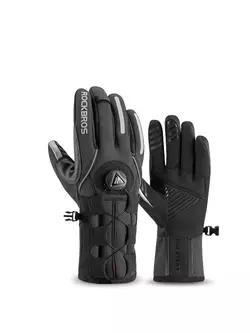 Rockbros mănuși de ciclism de iarnă softshell cu ajustare, negru S212BK