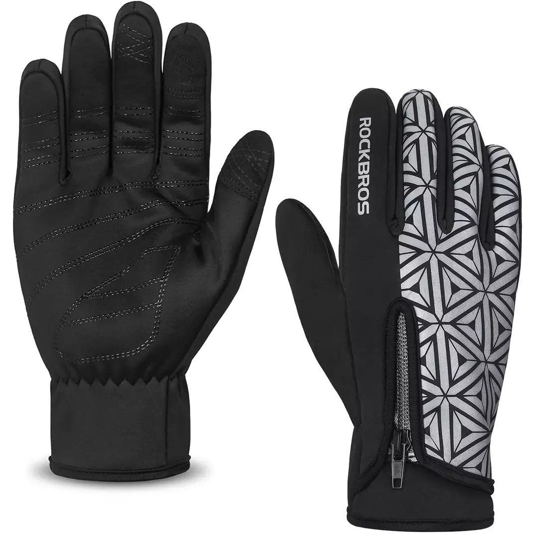 Rockbros mănuși de ciclism softshell de iarnă, negre 16140778002