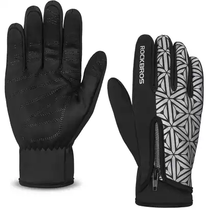 Rockbros mănuși de ciclism softshell de iarnă, negre 16140778002