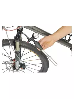 ZEFAL Z SHOCK Pompa de bicicleta pentru amortizoare, argintie si neagra