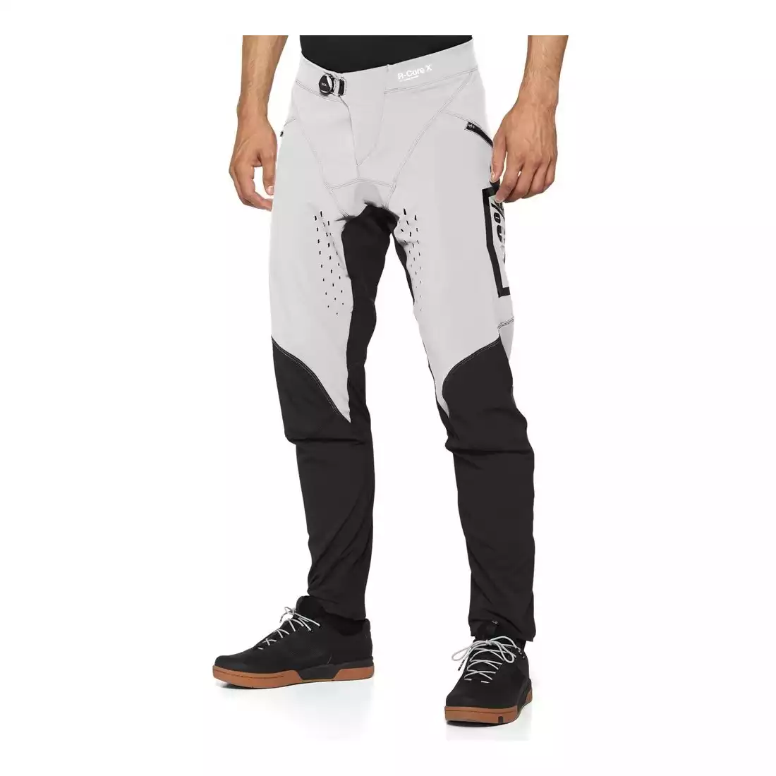 100% R-CORE X Pantaloni de ciclism pentru bărbați, šedo-čierna