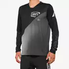 100% R-CORE X tricou de ciclism cu mânecă lungă pentru bărbați, black grey 