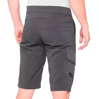 100% RIDECAMP Pantaloni scurți de ciclism pentru bărbați, gri