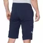 100% RIDECAMP Pantaloni scurți de ciclism pentru bărbați, albastru marin