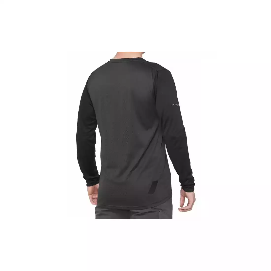 100% RIDECAMP tricou de ciclism cu mânecă lungă pentru bărbați, black charcoal 