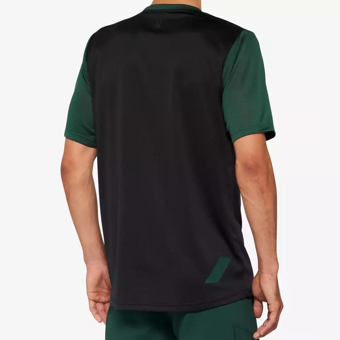 100% RIDECAMP tricou de ciclism pentru bărbați, black/forest green 