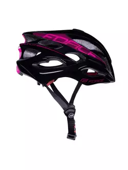 FORCE Casca de bicicleta SAURUS, negru si roz, 9029841