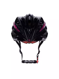 FORCE Casca de bicicleta SAURUS, negru si roz, 9029841