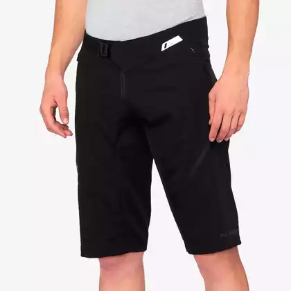 100% AIRMATIC pantaloni scurți de ciclism pentru bărbați negru