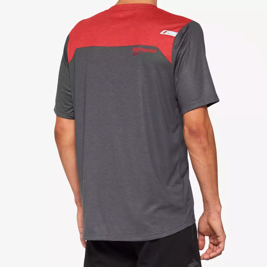 100% AIRMATIC tricou de ciclism pentru bărbați, charcoal racer red 
