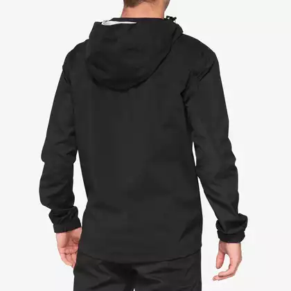 100% HYDROMATIC Jacket Black geacă de ploaie pentru ciclism pentru bărbați, negru