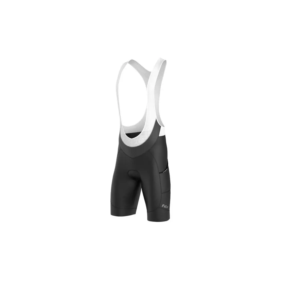 FDX 4030_01 pantaloni scurți pentru bărbați, cu bretele, black 