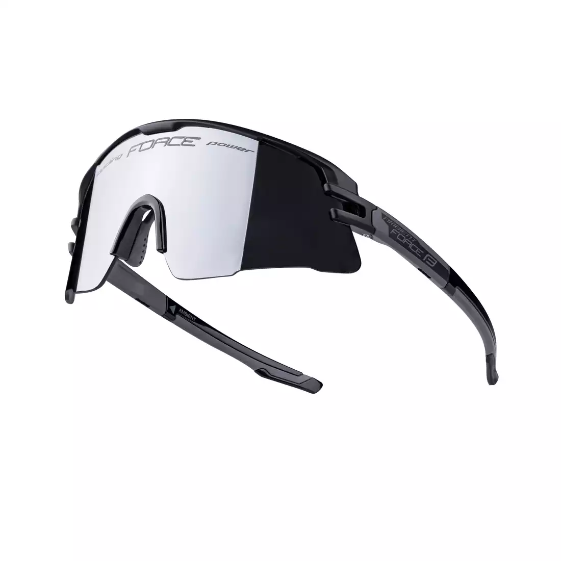 FORCE ochelari de sport AMBIENT (black mirror lens S3) black/grey 910931