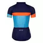 FORCE tricou de ciclism pentru femei SPRAY LADY blue/orange 90013402