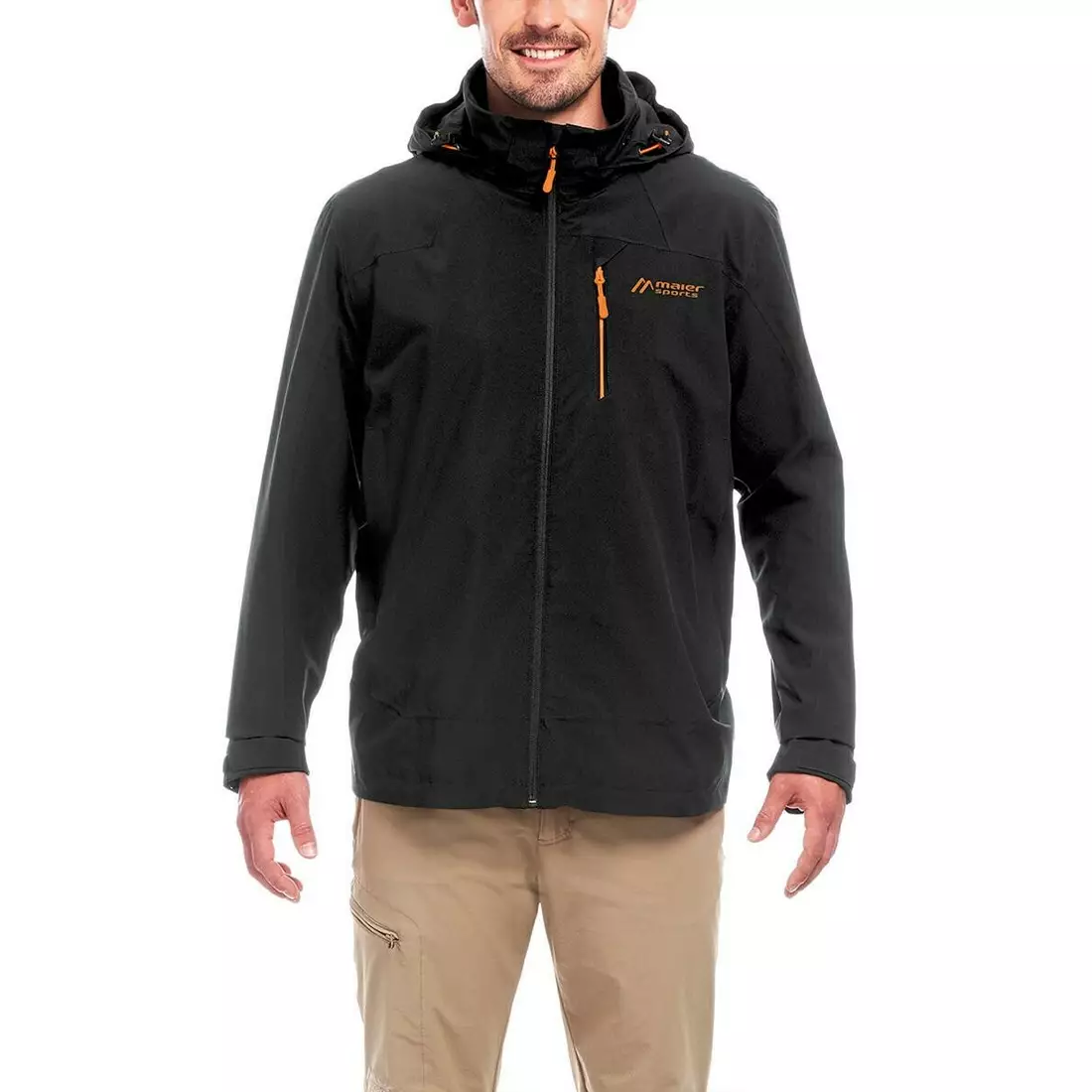 MAIER Thordis 2.0 Jachetă de ploaie pentru bărbați,, negru