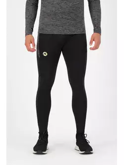 Rogelli ENJOY pantaloni de jogging izolați pentru bărbați, reflectorizant negru