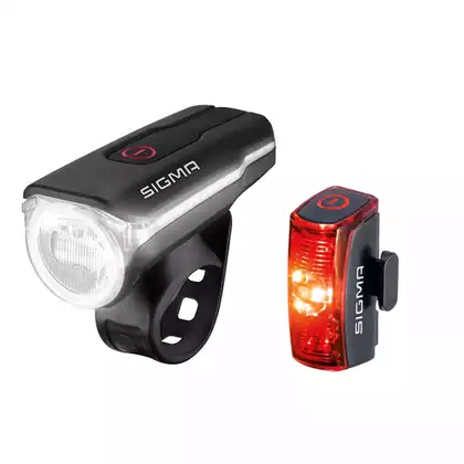Sigma set de lumini pentru biciclete fata + spate AURA 60 USB + INFINITY 17760