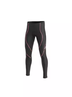 FDX 4010 pantaloni izolați pentru ciclism pentru bărbați, fără bretele, negru și roșu