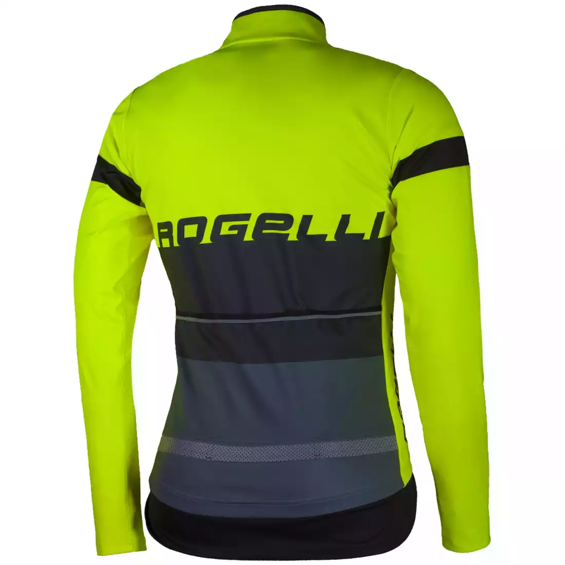 Rogelli HYDRO tricou de ciclism cu mânecă lungă pentru bărbați, impermeabil, galben fluor