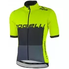 Rogelli HYDRO tricou de ciclism pentru bărbați cu mânecă scurtă, impermeabil, galben fluor