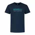 Tricou Rogelli pentru bărbați LOGO bleumarin 160.005