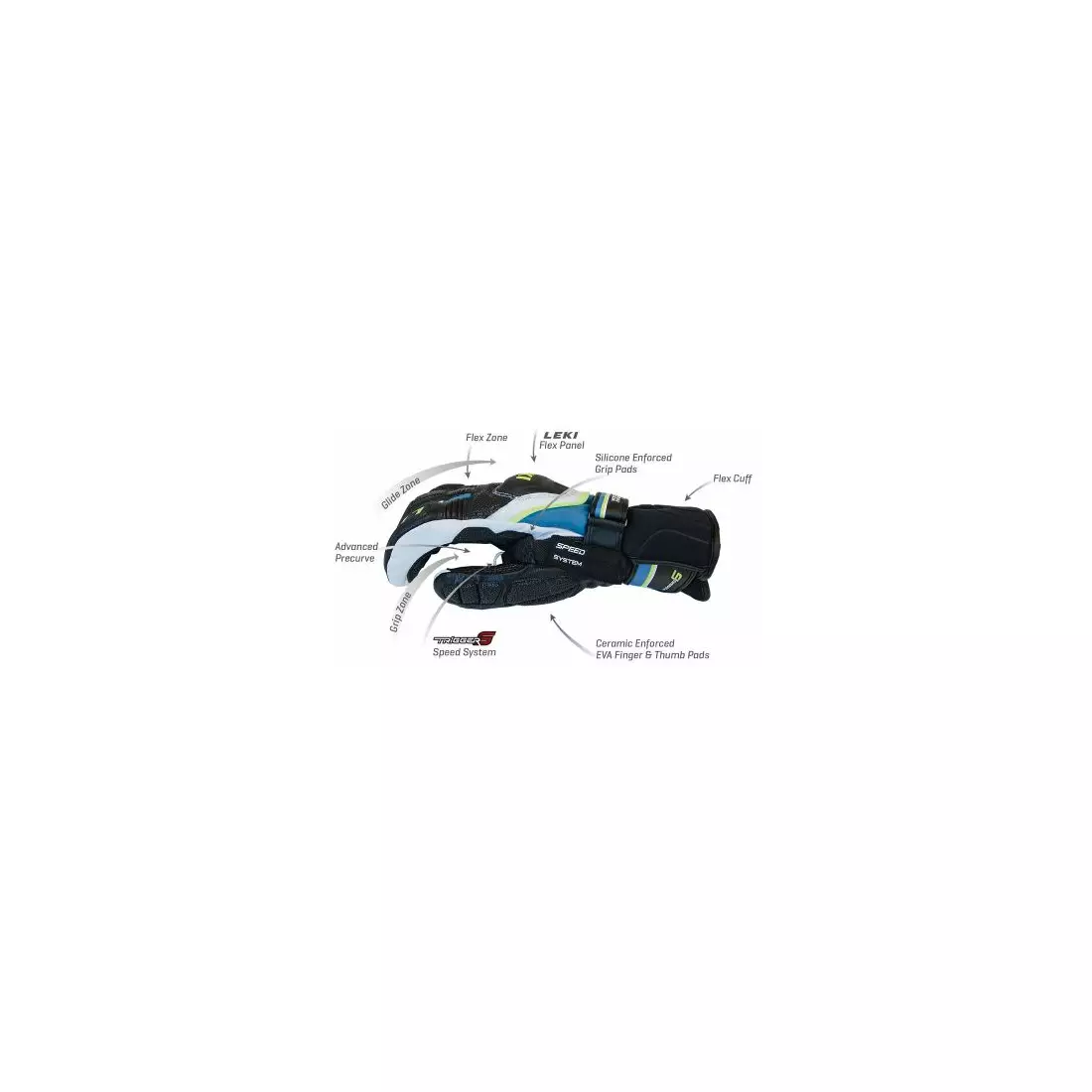 LEKI Mănuși de schi WCR Flex S Speed System, black, 63480144105