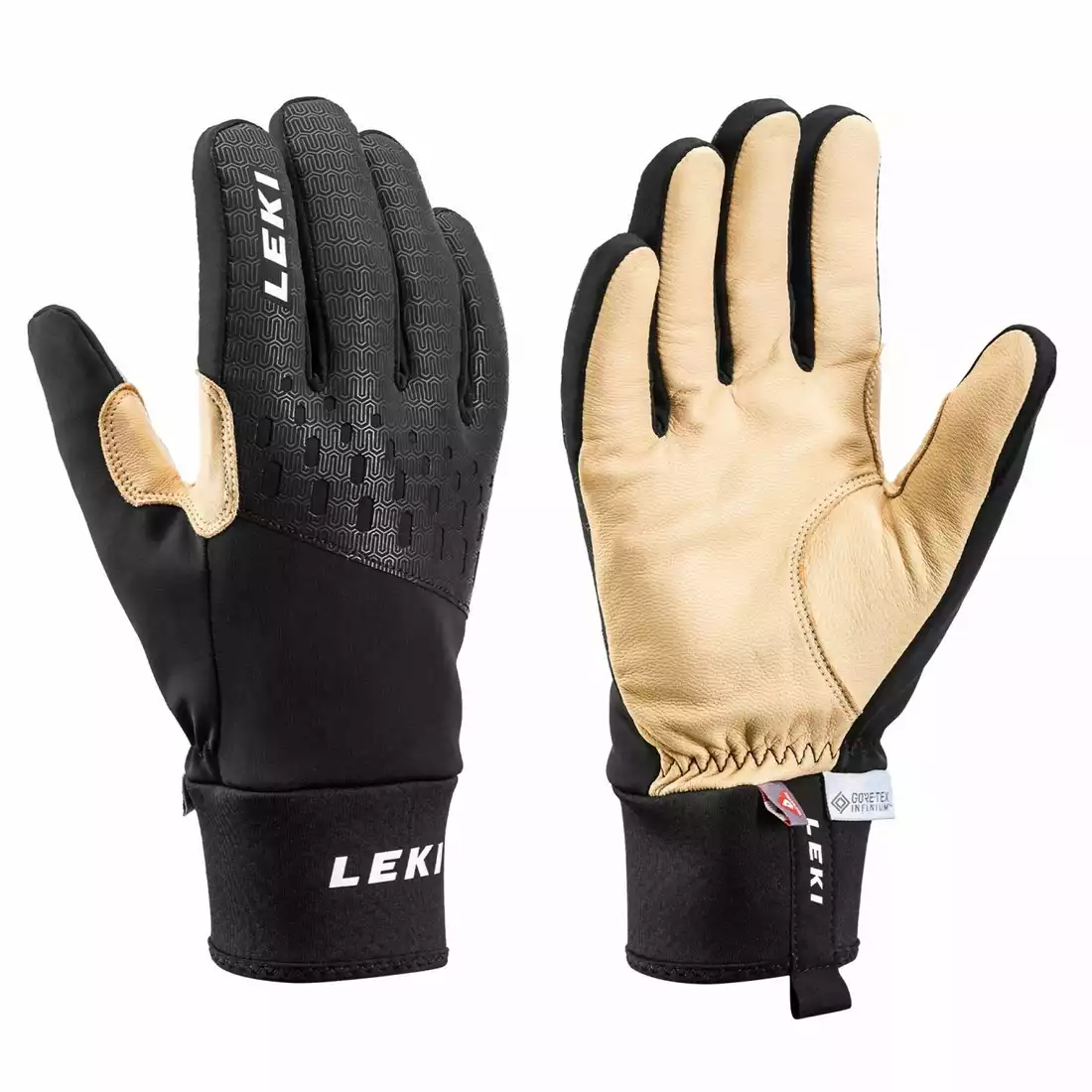 LEKI Nordic Thermo Premium mănuși de iarnă, negru și bej