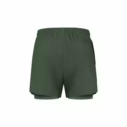 ROGELLI ESSENTIAL Pantaloni scurți de alergare 2 în 1 pentru bărbați, verde