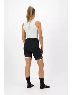 ROGELLI SELECT II Pantaloni scurți de ciclism pentru femei, negru și galben