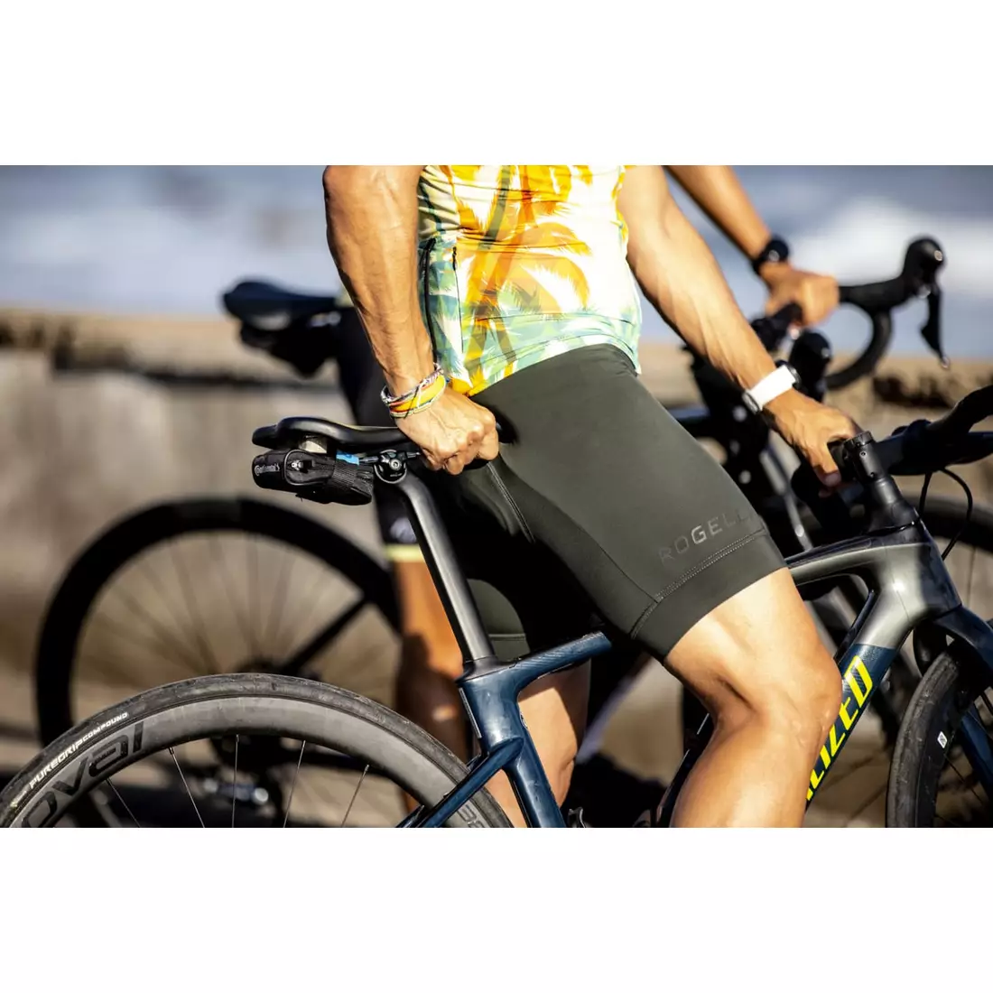 ROGELLI ULTRACING 2.0 Pantaloni scurți de ciclism pentru bărbați cu bretele, verde