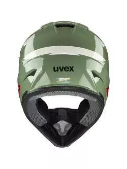 UVEX HLMT 10 BIKE Casca de bicicleta Full Face, verde-alb