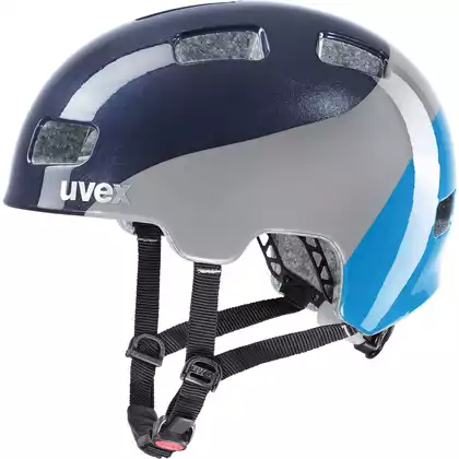 UVEX HLMT 4 Casca de bicicleta pentru copii, albastru-gri