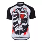 MikeSPORT DESIGN - BONES - tricou de ciclism pentru bărbați, fermoar complet