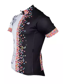 MikeSPORT DESIGN - PIXEL - tricou de ciclism pentru bărbați, fermoar complet