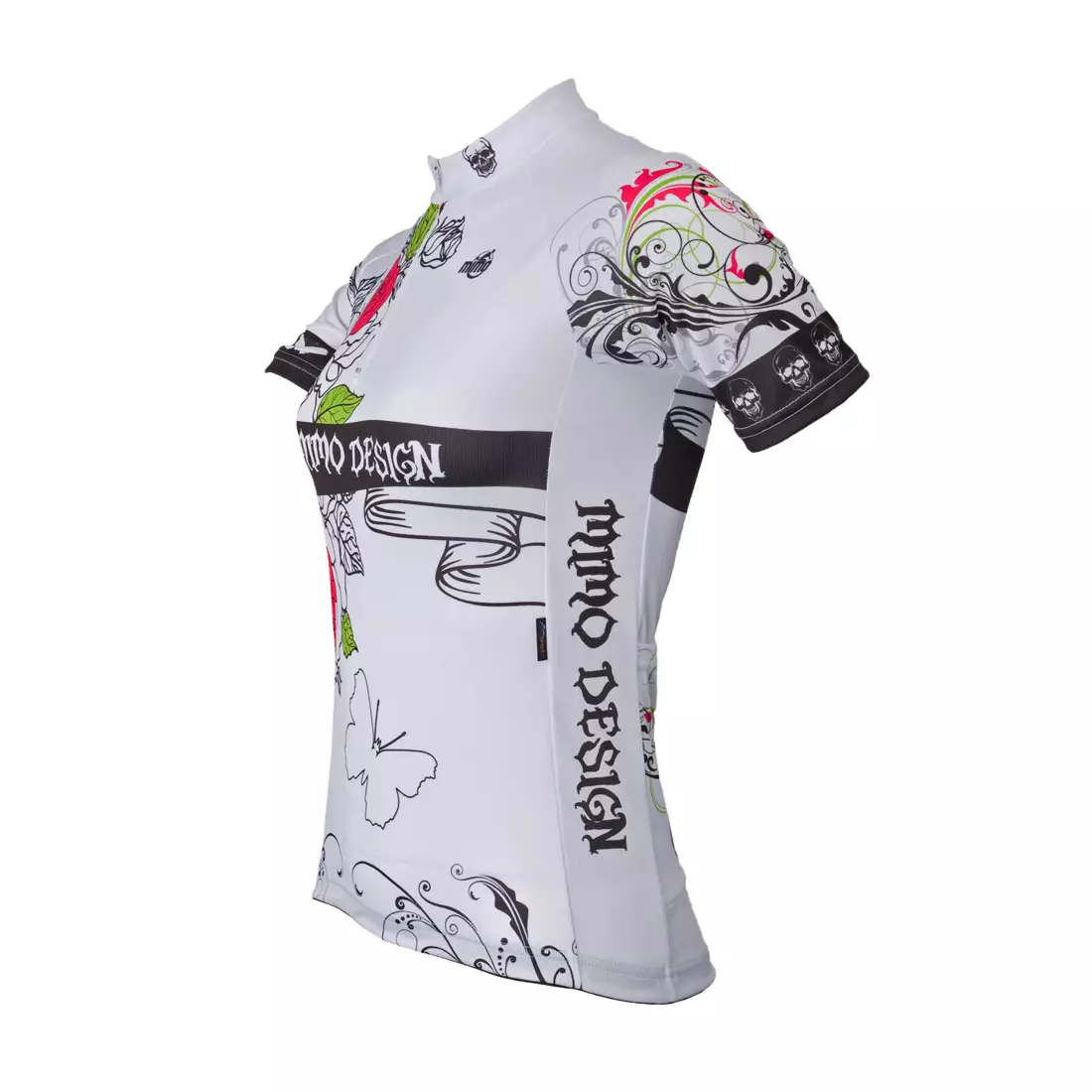 MikeSPORT DESIGN - ROSES - tricou de ciclism dama, culoare: Alb