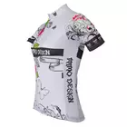 MikeSPORT DESIGN - ROSES - tricou de ciclism dama, culoare: Alb