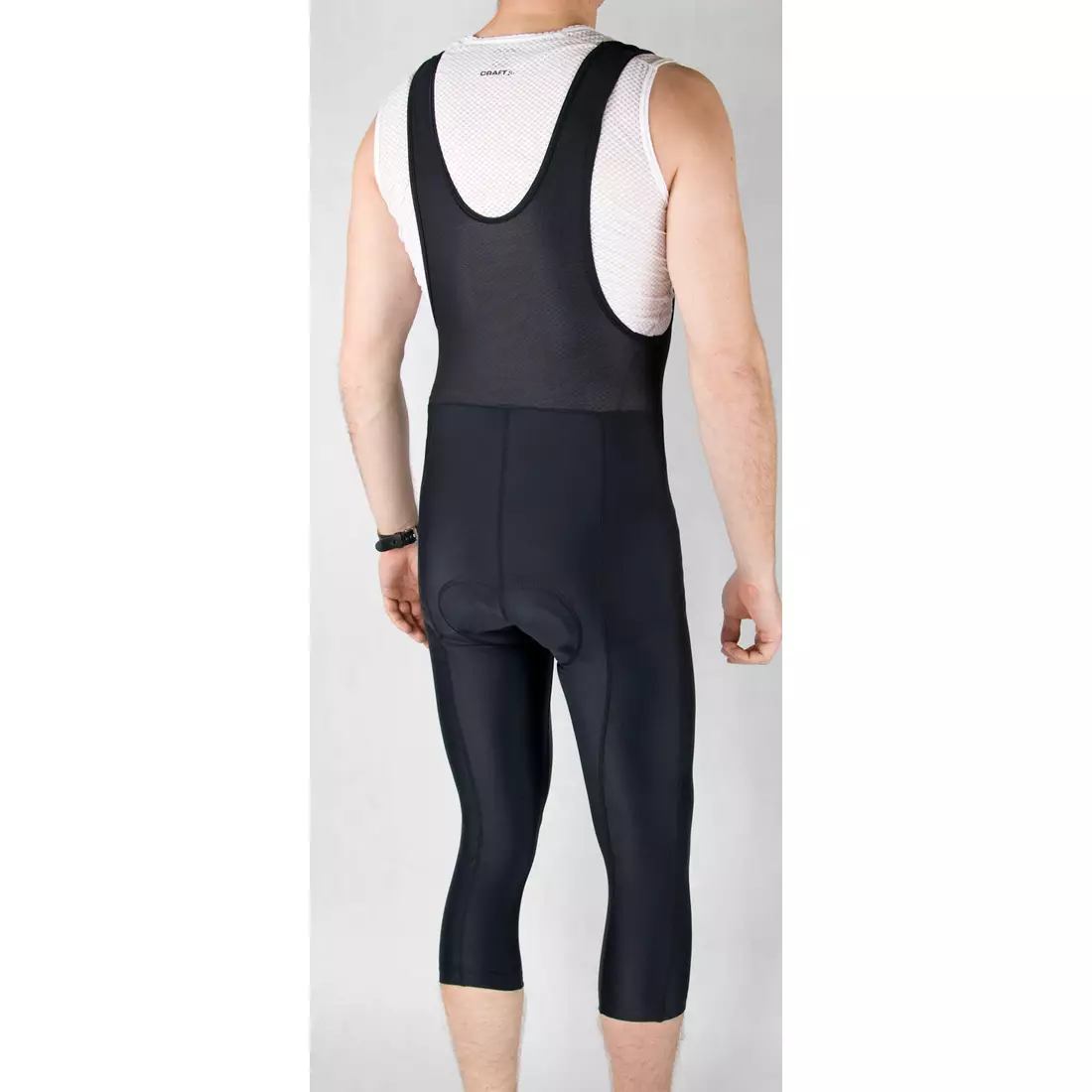 ROGELLI  BASIC DE LUXE - pantaloni scurți bărbați 3/4 cu bretele, culoare: Negru