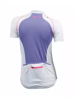 ROGELLI BICE - tricou de ciclism dama, mov si alb