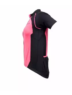 ROGELLI BICE - tricou de ciclism dama, negru si roz