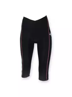 ROGELLI BYLA - pantaloni scurti de ciclism 3/4 dama, culoare: negru si roz