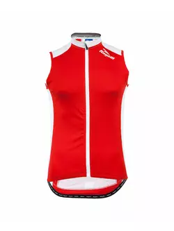 ROGELLI POLINO - tricou de ciclism fără mâneci pentru bărbați, culoare: roșu și alb