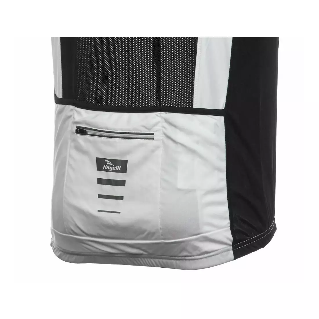 ROGELLI PRALI - tricou de ciclism barbatesc, culoare: alb si negru