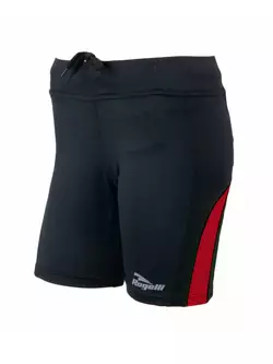 ROGELLI  RUN  EDIA - Pantaloni scurți sport pentru femei, culoare: negru și roșu