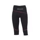 ROGELLI RUN MADILON - pantaloni scurți de alergare 3/4 damă - culoare: Negru și roz