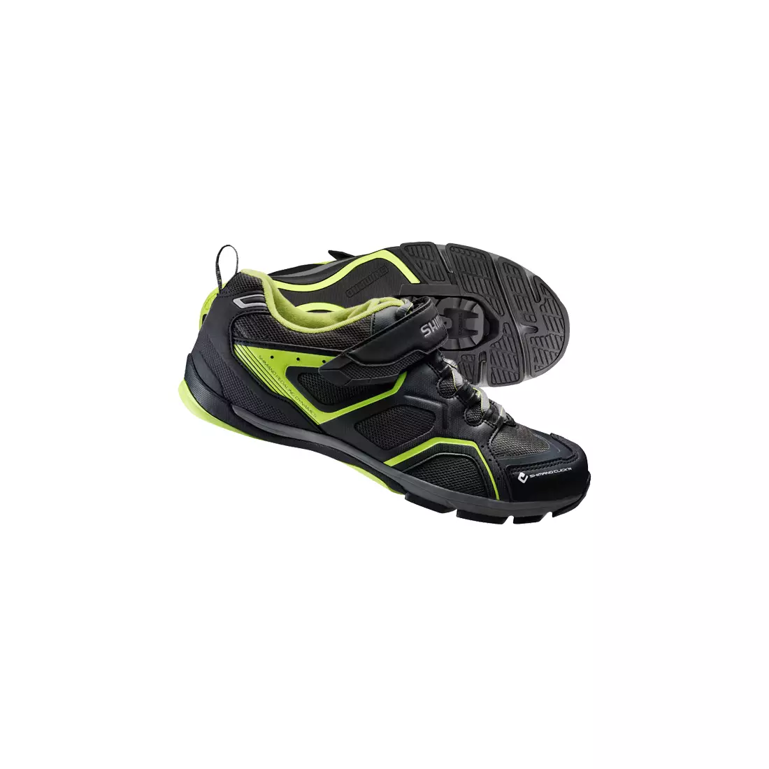SHIMANO SH-CT70 - pantofi de ciclism recreațional cu sistem CLICK'R, culoare: negru și verde