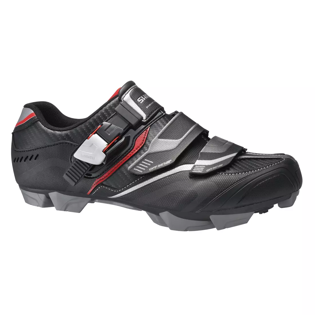 SHIMANO SH-XC50N - Pantofi de ciclism MTB, culoare: negru și roșu