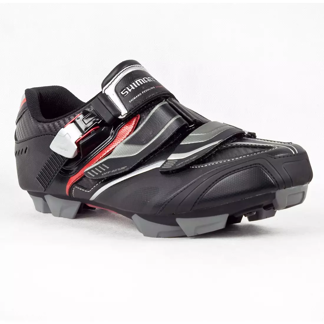 SHIMANO SH-XC50N - Pantofi de ciclism MTB, culoare: negru și roșu