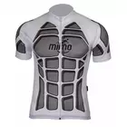 Tricou de ciclism pentru bărbați MikeSPORT DESIGN BODY, alb și gri