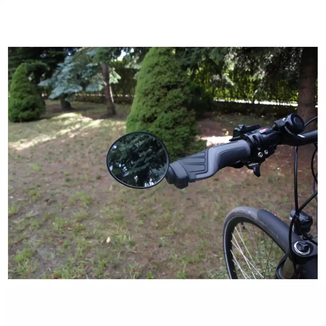 AJS MINI oglindă universală încastrată pentru bicicletă, negru
