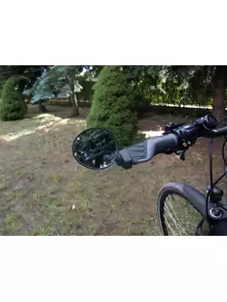 AJS MINI oglindă universală încastrată pentru bicicletă, negru